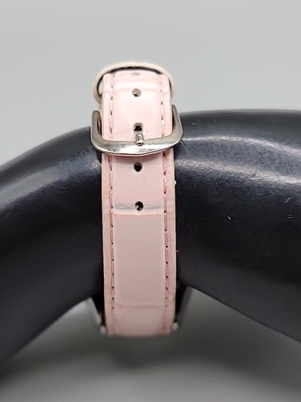 Galaxie Elgin Ladies Quartz Watch 6.5" Pink Leather Band 28mm Bubble MOP W1663 - Picture 14 of 16